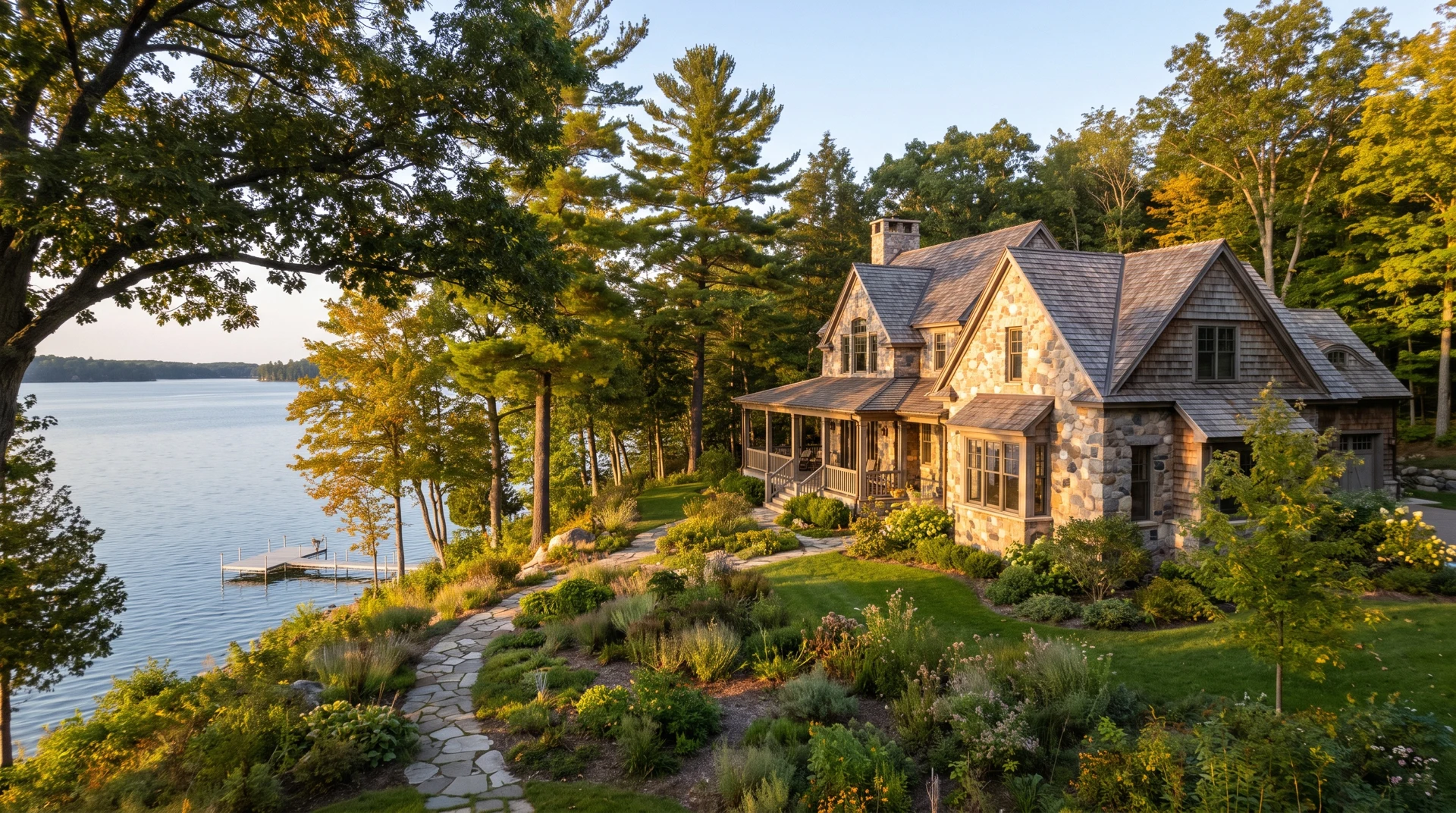 An established family home beside a lake